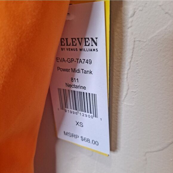 ELEVEN by Venus Williams Power Midi Tank in Nectarine XS - Picture 5 of 8